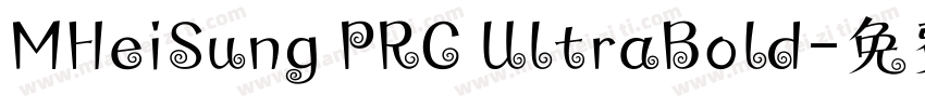MHeiSung PRC UltraBold字体转换